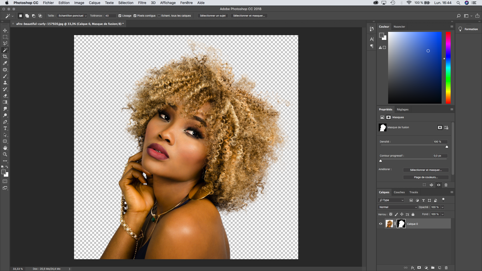 Selectionner et masquer photoshop