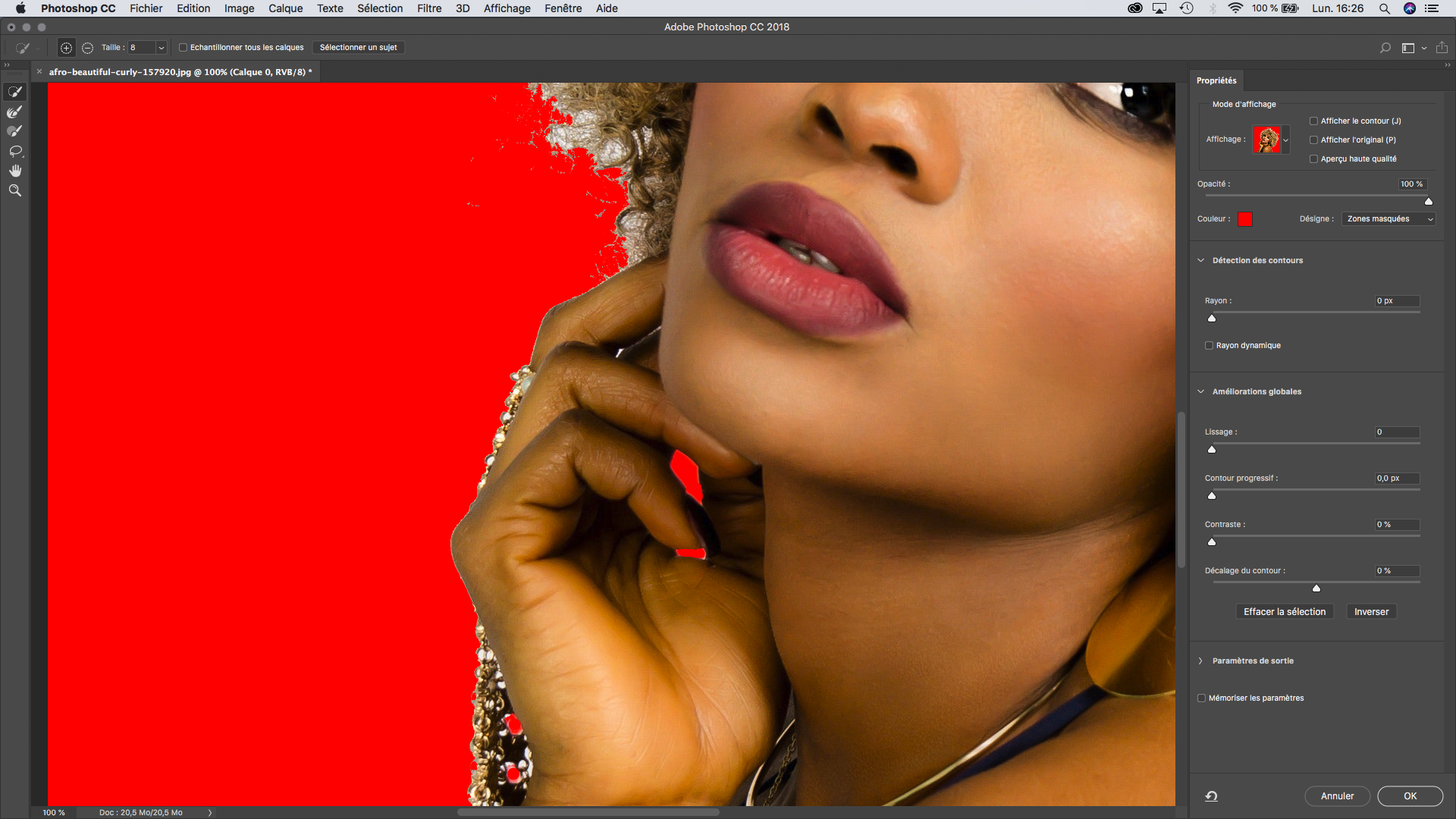 Selectionner et masquer photoshop