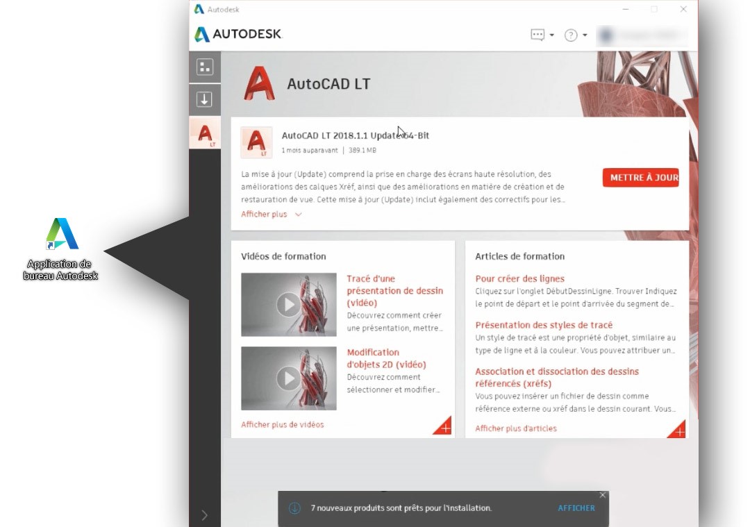 mise à jour de vos logiciels autodesk