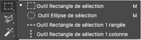 Outils de selection photoshop