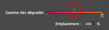 Indesign emplacement dégradé