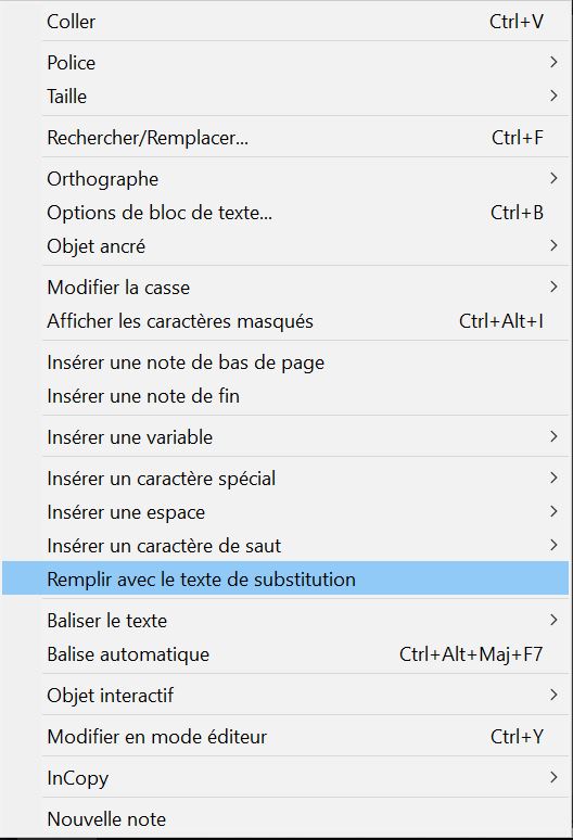 Texte de substitution