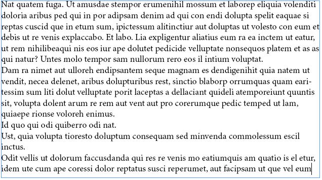 Lorem Ipsum indesign